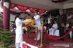 Bupati Bangka akui pertama kali jadi inspektur upacara HUT ke-74 RI