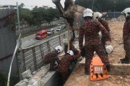 Dua pekerja WNI meninggal tertimpa  dinding beton