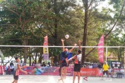 Atlet Voli Pasir pasangan putra dan putri Babel berhasil masuk delapan besar