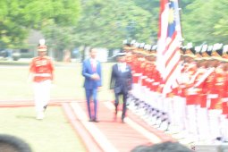 Presiden Jokowi sambut kedatangan Raja Malaysia di Istana Bogor