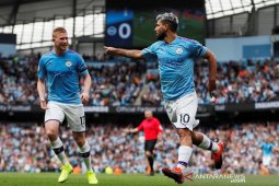 Aguero cetak dua gol, Man City menang telak 4-0 atas Brighton