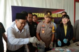 Polisi musnahkan sabu-sabu jaringan lembaga pemasyarakatan