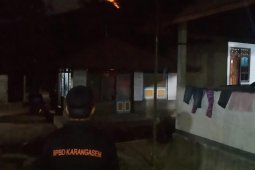 Terbakar, hutan di lereng Gunung Agung