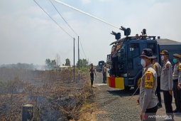 Lahan di sekitar Guntung Damar Banjarbaru berkobar lagi