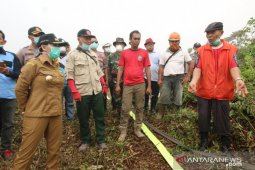 40 hektar lahan di Desa Sebatih Kabupaten Landak terbakar