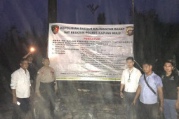 Polisi segel perusahaan sawit di Semitau terkait kebakaran hutan-lahan