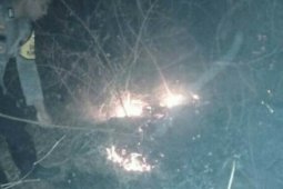 Gunakan alat seadanya, kebakaran lahan seluas tiga hektar berhasil dipadamkan