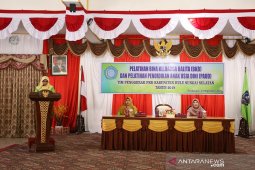 Hj Isnaniah Achmad Fikry buka pelatihan BKB dan PAUD TP PKK se HSS
