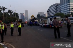 Polisi pasang kawat berduri guna antisipasi aksi anarkis menolak RKUHP