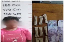 Dari dalam warung IRT pengedar ganja ditangkap Polisi Pangkalan Susu