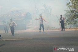 Kebakaran hebat  di Jalintim Mesuji Lampung