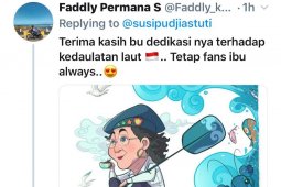 Diganti Edhy Prabowo, Susi Pudjiastuti banjir pujian dari masyarakat