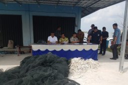 DKP Babel berhasil amankan jaring kongsi di perairan Belitung