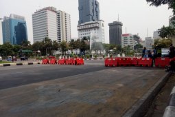 Jalan Medan Merdeka Barat kembali ditutup antisipasi demo