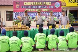 Polres Aceh Timur tangkap belasan pengedar narkoba