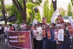 Sejumlah elemen gelar aksi damai bela ulama