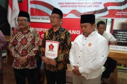 Mujahid-Eko ambil formulir bakal calon Pilkada Kediri di Gerindra