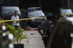 Bom bunuh diri,  Polrestabes Medan sterilisasi lokasi