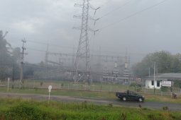 Gardu induk PLN Rayon Baturaja meledak