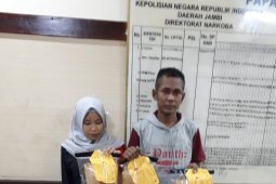 Polda Jambi tangkap suami istri kurir tiga kilogram sabu