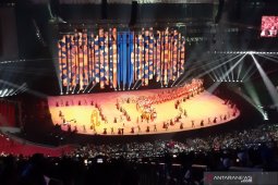 Kontingen Indonesia di SEA Games 841 atlet disambut meriah dalam pembukaan