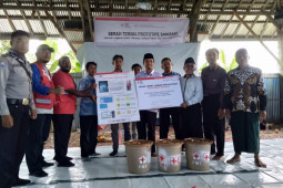 PMI bantu pembangunan toilet untuk korban gempa di Lombok Utara