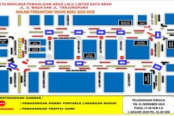 Polresta Pontianak berlakukan jalan satu arah pada malam pergantian tahun
