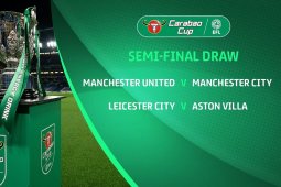Semifinal Piala Liga Inggris sajikan Derby Manchester