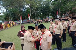Bupati Langkat tekankan pendidikan watak dan kepribadian kepada pramuka