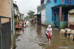 Banjir di Dayeuhkolot Kabupaten Bandung mulai surut