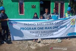 PLN Blangpidie pasang listrik gratis untuk warga miskin
