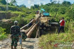 Kodim 0912 bangun Jembatan sementara hubungkan Kubar-Mahulu