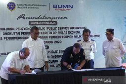 Menhub tandatangani PSO angkutan laut dan  kereta api