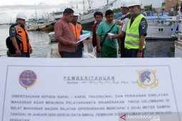 Sosialisasi penundaan pelayaran akibat cuaca buruk