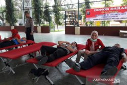 150 peserta ikuti donor darah HUT Satpam Polres Langkat