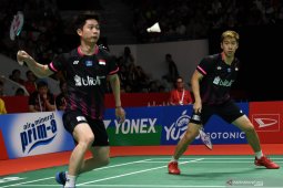 Final Indonesia Masters 2020, Indonesia pastikan gelar ganda putra