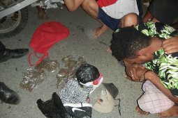 Tabrak pengendara motor, pengedar ganja ditangkap