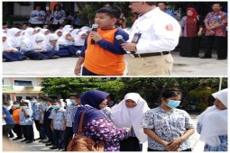 Siswa SMP  Tebing Tinggi dapat penyuluhan virus corona