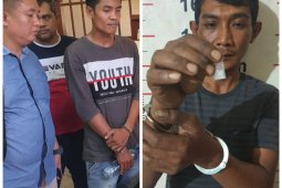 Polsek Stabat Langkat amankan dua pemilik narkotika