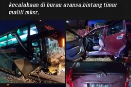 Bus Bintang Timur vs Avanza, lima orang tewas