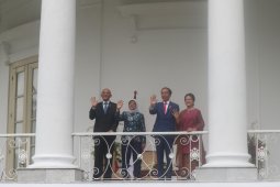 Presiden  terima kunjungan Presiden Singapura di Istana Bogor