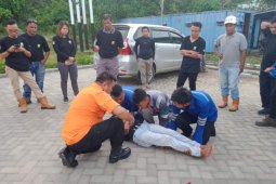 BPBD Gorut gelar simulasi gempa bumi bagi pekerja PLTU Anggrek