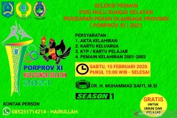 Jelang Pelatkab Porprov XI, ASKAB PSSI HSS jaring atlet