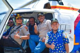 Gubernur dan Bupati Belitung  pantau Pembangunan Selat Nasik melalui Udara