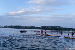 Ratusan peserta ikuti Palembang Triathlon 2020