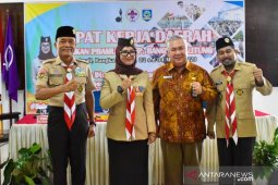 Tanamkan mental pemenang, KaKwarda Melati Erzaldi buka rakerda gerakan pramuka Babel