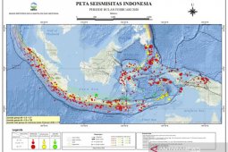 Indonesia mengalami 779 kali gempa  selama Februari 2020
