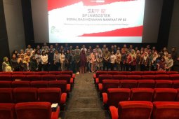 Sosialisasi peningkatan manfaat, BPJAMSOSTEK Jambi ajak mitra nonton bareng di Bioskop