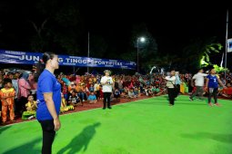 Pertandingan bola voli antardesa digelar di Banyuwangi