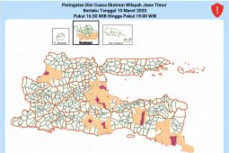 BMKG : Sejumlah wilayah di Jatim hujan lebat sore hari